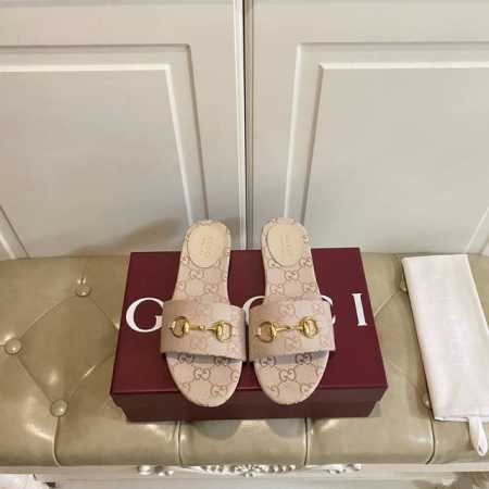 出厂价p 古奇Gucci新款拖鞋 提花Gg帆布面 羊皮里 橡胶底 36-42码 - 点击图像关闭