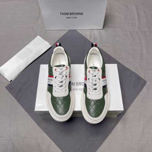 thombrowne 汤姆布朗官网步同更新 、最新男士休闲鞋，意大利进口头层牛皮+牛皮内里，橡胶耐磨大底，精线美条、没过有多修饰，欧美风格、上舒脚服上挡次、可选