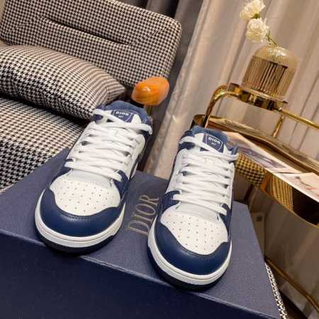 Dior 2024’ss sneakers 迪奥B57 意大利经典工艺网红媲美滑板鞋 大底：原版原模TPU鞋底 面料：进口细纹牛皮 内里：韩国进口网纱 垫脚：原 - 点击图像关闭