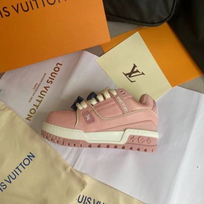 橙子出厂价p Louis Vuitton 路易威登 Lv Trainer 运动鞋 面包鞋 休闲板鞋 滑板鞋 情侣款 胖丁 胖墩墩 胖嘟嘟 男女同款 鞋面：头层牛
