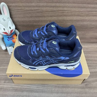 Needles X Asics Gel-Nyc 皮革 炫酷 减震防滑耐磨 低帮 生活休闲鞋 海军蓝 货号: _ 1201A789-400 包装:全套得物配件毒盒