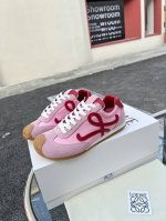 出厂价 王一博，幂幂同款同款2025早春爆款Loewe罗意威Ballet Runner 运动鞋德训鞋情侣鞋全新配色复古系列跑鞋进口头层牛皮注塑Logo工艺，尼龙