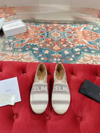 Celine 思琳夏新款爆款渔夫鞋 简约大气时髦，耐看不过时，是时尚圈永不退潮的经典所在，复古的渔夫鞋。 原版手工编织面，特定布面，水染羊皮内里和垫脚， 麻绳生 - 点击图像关闭