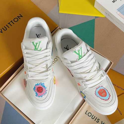 顶级版本：打印 Lv X Yavoi Kusama路易威登l家 联名 草间弥生tarine波点 休闲 运动鞋 滑板鞋 原版购入开发 做货 路易威登 X 草间弥生