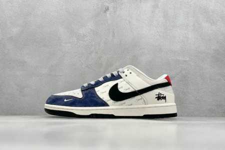 400 現貨 终端放店 Xc版 Nk Sb Dunk Low 斯图西联名 黑蓝翻毛 周年高端定制 低帮休闲板鞋 #定制鞋盒 大厂纯原品质出货 超高清洁度 皮料切 - 点击图像关闭