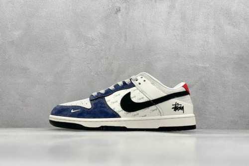 400 現貨 终端放店 Xc版 Nk Sb Dunk Low 斯图西联名 黑蓝翻毛 周年高端定制 低帮休闲板鞋 #定制鞋盒 大厂纯原品质出货 超高清洁度 皮料切