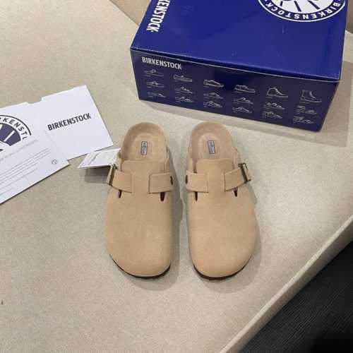 BIRKENSTOCK 博肯半拖 顶级版本 鞋面牛反毛皮 垫脚牛反毛皮 EVA发泡底 码数35-45 深咖色 粉色 灰色 栗色 沙色 羚羊棕 支持无痕一件代发