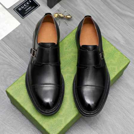 商品商标：Gucci 古驰 商务正装皮鞋 正码码数: 39-44 45定做不退换 商品材料：精选优质牛皮鞋面 牛皮内里 橡胶大底 - 点击图像关闭