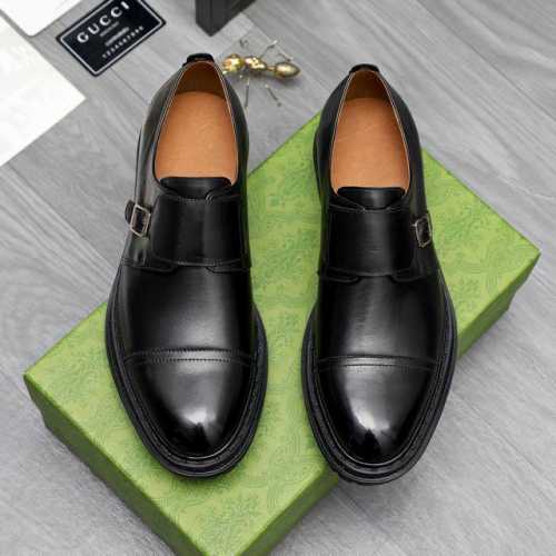 商品商标：Gucci 古驰 商务正装皮鞋 正码码数: 39-44 45定做不退换 商品材料：精选优质牛皮鞋面 牛皮内里 橡胶大底