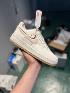 Nike Air Force 1 Low 红粉双勾 空军一号低帮运动休闲板鞋 官方同步 原装级别 原楦头原纸板 打造纯正空军版型#专注外贸渠道 全掌内置蜂窝气垫