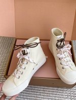 官网同步盒包装 Miumi* 25Ss 复古风饼干鞋休闲帆布鞋双鞋带布鞋 高帮 低帮 半拖 颜值担当火爆双鞋带布鞋 不得不入的一款～简约高级 随意搭配上脚非常舒