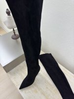 大长腿必备 弹力靴 YSL 中筒靴 外销经典 Yvette Saint Laurent圣罗兰logo 精致高跟 黑色最懂女人心的杨树林 无死角的美鞋 撑起气场