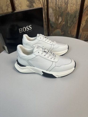 工厂p价 Boss 2025最新休闲运动鞋本款是官方主打款1:1质量 原厂名师制作 采用进口网布拼接牛皮舒适网布内里 原版pu超轻耐磨防滑1:1大底 完美楦型