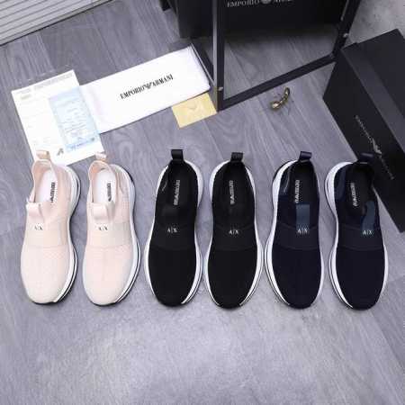 商品商标：Armani 阿玛尼 透气休闲鞋 正码码数: 38-44 商品材料：精选进口飞织透气鞋面 牛皮鞋垫 橡胶大底 - 点击图像关闭