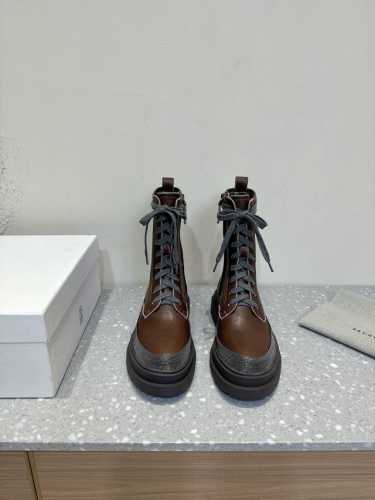 Brunello Cucineli ss24 new arrival 秋冬新款 厚底系带 马丁靴 短靴 上脚帅气舒适 秋冬一定要有一双Bc的战靴 BC家的品牌鞋