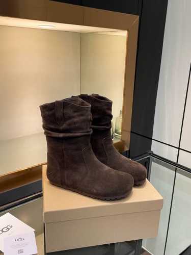 出厂 、ugg.今年真的鲨疯了 堆堆勃肯褶皱短靴 韩版复古软fufu雪地靴 被可爱到了 泰乖了 内里羊毛材质保暖 靴筒堆堆褶皱显瘦+1 size：35-40 4