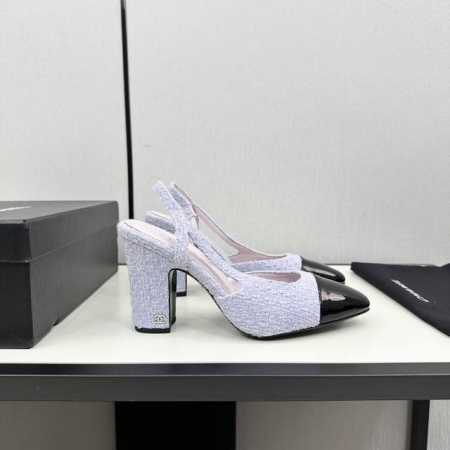 代购级 高跟版面 Chanel 经典Slingback后空凉鞋 前几年一直在做这个款 今年我们还是重新购版，再次精细Copy。 发现新版面的鞋面线条和形体舒适度 - 点击图像关闭