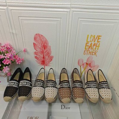dior Granville草编鞋黑色刺绣顶级 鞋面 以 Christiandior 刺绣网面 工艺 纯手工缝制麻绳大底 内里 进口柔软透气绵羊内里加垫脚 码数