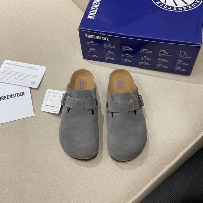 BIRKENSTOCK 博肯半拖 顶级版本 鞋面牛反毛皮 垫脚牛反毛皮 EVA发泡底 码数35-45 深咖色 粉色 灰色 栗色 沙色 羚羊棕 支持无痕一件代发