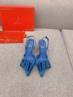 出厂价 Ren* Caovill*新款缎面蝴蝶结高跟鞋 婚鞋首选 上脚效果绝绝子 精致奢华 原版真丝面料 内里垫脚羊皮 意大利真皮大底 跟高7.5cm 可定做9