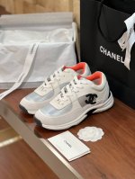 Chane 早春sneaker系列休闲鞋经典菱格运动鞋板鞋 火爆全球百搭神鞋 顶级原版复刻 老外订单精工手作高品质▲ 鞋面进口原版牛猄绒面皮泡棉内衬立体浮凸lo