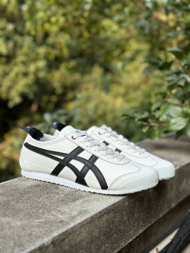福利特价 160 Asics Onitsuka Tiger 亚瑟士 鬼冢虎系带皮面懒人鞋 #原装系带皮面 原装四联吊牌 中底纸板钢印 日系轻便运动休闲鞋 编码: