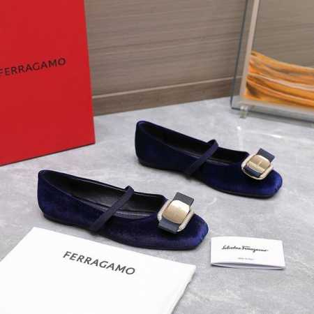 工厂P价P 最高版本 Ferragamo菲拉格慕 春夏新款蝴蝶结浅口女鞋 Sf标志性蝴蝶结五金钻扣平底单鞋 糖果色方头百搭芭蕾舞鞋 市面顶级版本 材质：面料10 - 点击图像关闭