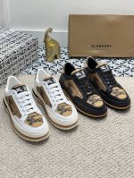 出厂价 实价 原单品质-2024新款巴宝莉家男士经典低帮运动鞋，以 Vintage 复古格纹棉搭配牛皮材质焕新演绎，装饰焕新的品牌徽标。羊皮内里，耐磨防滑橡胶大