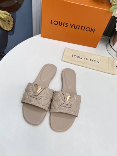 橙子出厂价p louis Vuitton 路易威登 Lv春夏新款 一字拖 平底鞋 凉拖鞋 码数 35-42