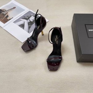 橙子出厂价p saint Laurent 圣罗兰 Ysl初夏新款 金跟一字带方头高跟凉鞋 高跟鞋 跟高 7Cm 9Cm 码数 34-41