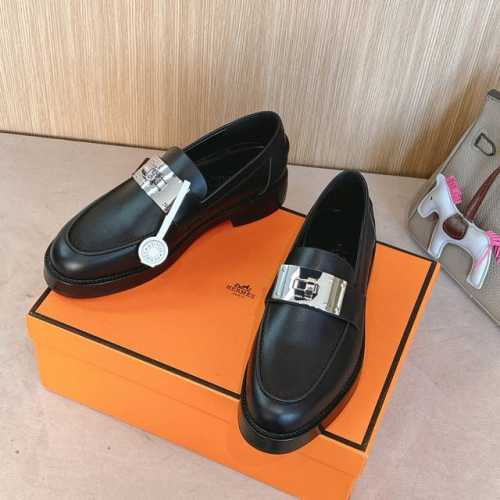 出厂价P P490 Hermes 爱马仕新款 Hot乐福鞋 时尚又百搭 超级舒服 每个细节都做到极致 拆解原版私模大Kelly纯钢鞋扣 原版定制麂皮 原版大底水