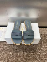 工厂价 迪奥 Dior 2025 春夏新款 DWAY 平底一字拖拼色女鞋 CD字母logo立体刺绣圆柱跟凉鞋 方头粗跟果冻色露趾拖鞋 原版开发市面顶级版本材质: