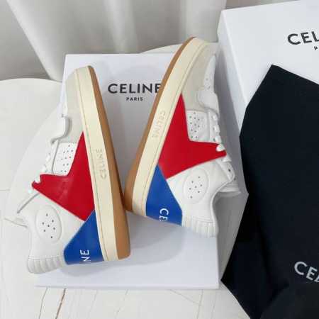 Celine赛琳~~全新升级版情侣款小白鞋系列；低帮 中帮 高帮运动鞋，魔术贴板鞋，休闲鞋 充满街头感的一双鞋子，拼色设计非常赞，这款鞋有它自己独特的设计，皮革 - 点击图像关闭