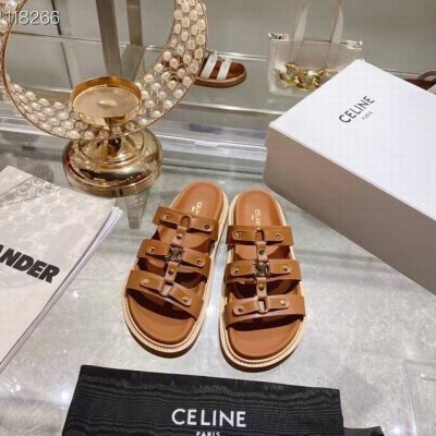 橙子出厂价p celine 赛琳春夏新款 凯旋门复古拖鞋 罗马凉鞋 这款上脚绝对Vintage复古风味十足 码数 35-42