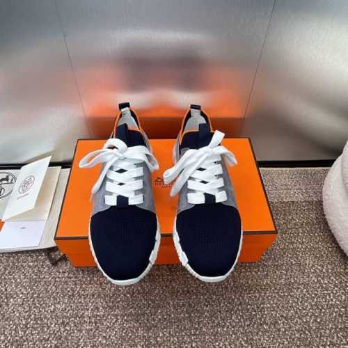 工厂价 爱马仕 Hermes 2024春夏经典情侣款 Flex 休闲系带运动鞋 H家编织bolduc细节厚底拼色一脚蹬毛线袜子跑鞋 材质：进口环保梭织羊毛面料
