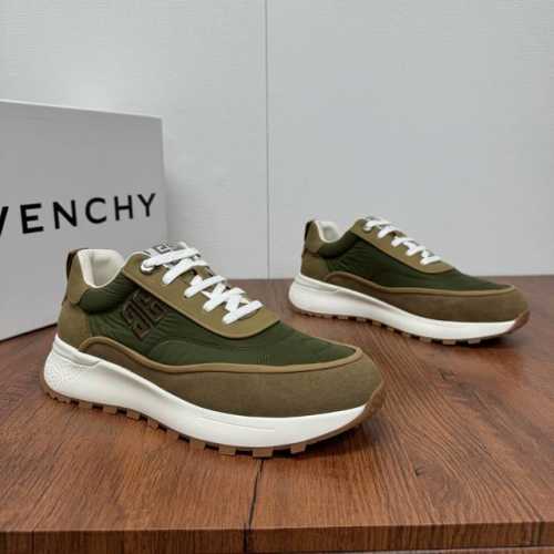 Givenchy 纪梵希 2025春夏秀场新款男士运动鞋出货 经典运动版型 轻质厚底百搭男士休闲轻奢精品！科技织物防水布鞋面拼接小牛皮包裹系带 整体反绒牛皮包边