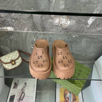 厚底Gucci 镂空包头半拖原版购入开发 日常居家 旅游度假都 春夏必备神器 码数:34-40