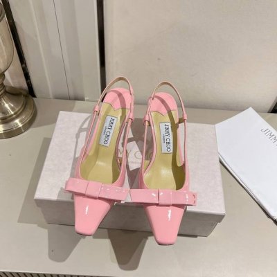 Jimmy Choo 2024春秋ADALEE蝴蝶结漏跟凉鞋 Sling back一字带设计时尚性感带点小俏皮！ Jimmy Choo ADALEE三个跟高 平