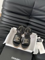 Chanel 25C春夏新款全系列链条拖鞋全系列首发 专柜有的我都有！高版本高品质鞋面牛皮 原版面料 内里羊皮 原版大底Size:35-39 其他码数定
