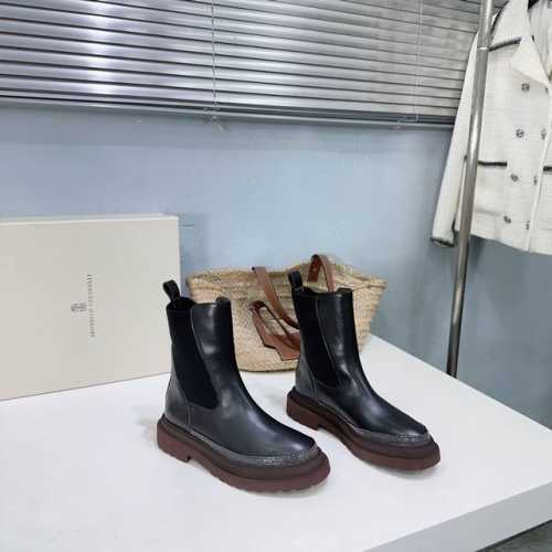 高品质出厂皮面 ！ 小众潮牌 Brunello Cucineli24秋冬ss new arrival～ 布鲁内诺库奇｜新款系带马丁靴短靴！ 上脚帅气舒适 秋冬一