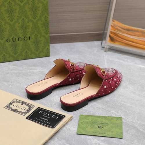2025专柜同步春夏新款烫钻系列乐福拖鞋Gucci 25S春夏新品双G钻链扣后带凉鞋高跟Guccⅰ 经典女鞋:原版一比一开发，精心调制的鞋楦，面料采用原版质感.