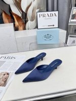 2025T台秀场穆勒鞋 真丝尖头系列 顶级包装配套最高版本 PRADA 2025普拉达新品， 顶级版本 实力来袭！prada25“T台秀款”,主推热卖款式，真丝