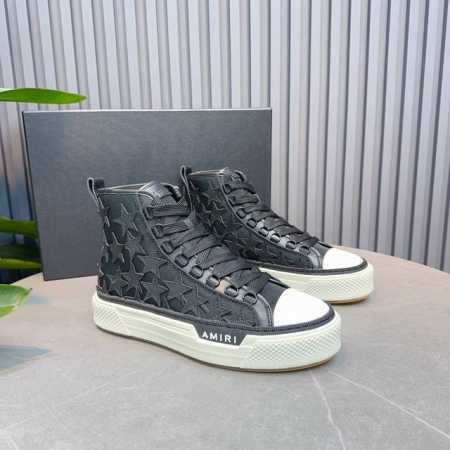 Amiri埃米尔 高帮 情侣款:Size:35-44 45.46订做 2024 帆布高帮厚底休闲板鞋 Amiri 系列帆布低帮板鞋 经典板鞋版型设计 款式时尚 - 点击图像关闭