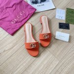 橙子出厂价p gucci 古驰 夏季新款 水钻双G扣平底拖鞋 一字拖 休闲凉拖 码数 35-41