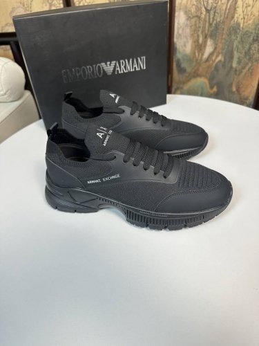 调工厂p价 男装男鞋 运动原单 Armani 阿玛尼 新款专柜同步发售 鞋面意大利进口头层牛皮 全进口网布内里真皮鞋垫 完全1比1复刻 鞋底 原厂特供原版底 独