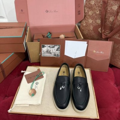 代购级版本510 Loro Piana* Deer白底鞋系列 Lp专柜25最新配色｜休闲乐福鞋新品 诺悠翩雅Lp奢华品牌 低调富人的不二选择！ 鞋面采用定制原版