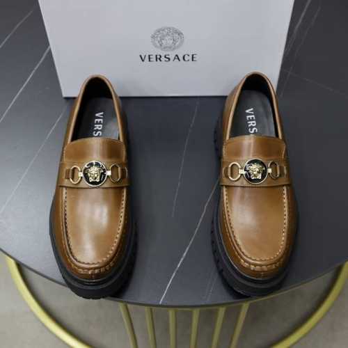 品牌：VERSACE 范思哲 标准码：男码38-44 45定做 等级：原单品质 材料：原版牛皮 牛皮内里 耐磨轻便柔软大底 款式类别：男士时尚套脚 商务休闲皮鞋