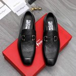 商品商标：Ferragamo 菲拉格慕 正装鞋 正码码数: 38-45 商品材料：精选 头层压纹牛皮鞋面 牛皮内里原版大底