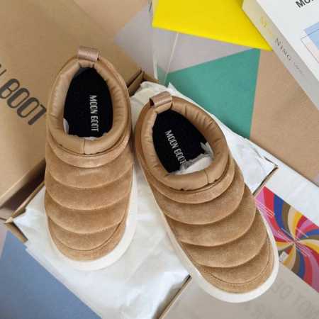 顶级版本：女款 Moon Boot最新24秋冬新款PARK SOFT系列 毛毛虫 厚底 休闲鞋 一脚蹬 雪地靴 棉靴 原版购入开发 做货 这款Park Soft - 点击图像关闭