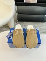 德国Birkenstock勃肯Boston百搭真皮室外软底包头羊毛拖鞋博肯男女拖鞋 女码：35-39 40 41定制 男码：39-44 45定制